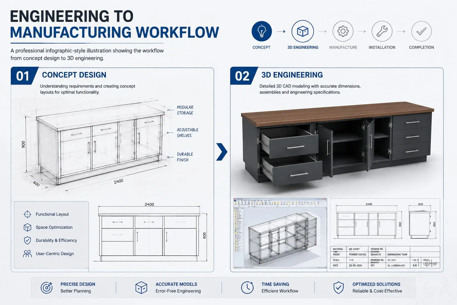 Commercial Casework Development Using Microvellum for CNC Manufacturing - Project Image 4