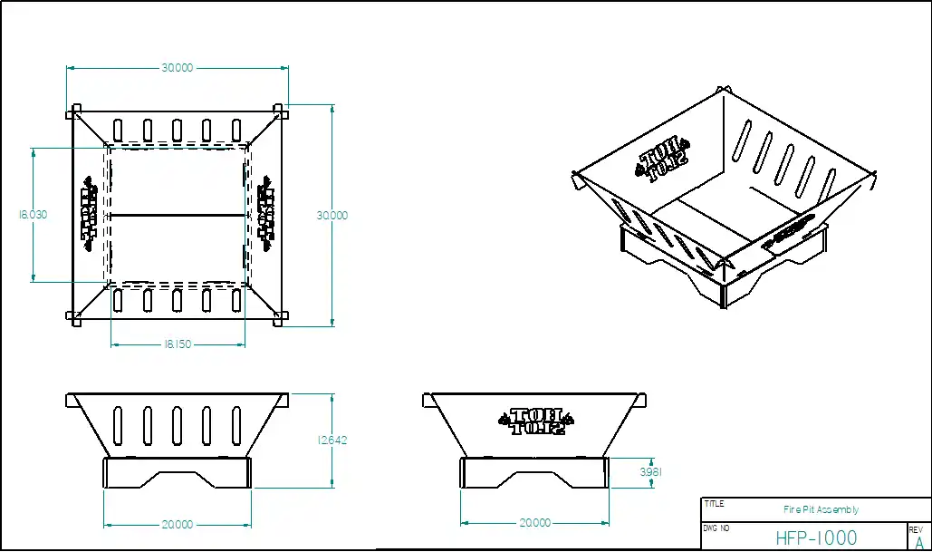 Tab and Slot Fire Pit Design & Manufacturing Documentation - Project Image 2