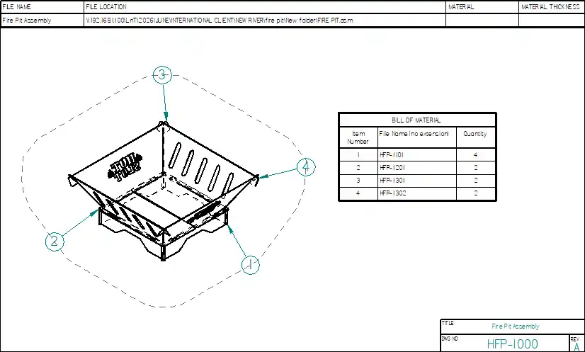 Tab and Slot Fire Pit Design & Manufacturing Documentation - Project Image 4